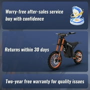 TUTTIO Soleil 01 Electric Dirt Bike,3000W 200N·m High Torque, 21AH Battery, 14/12 Full Suspension Off-Road Motocross