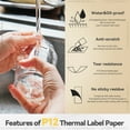 thumbnail image 4 of 5PK P12 Label Continuous Transparent Sticker 15mm x 7m Marklife P12 Waterproof Self-Adhesive Thermal Paper P12 Label Maker Tape 5PK Transparent, 4 of 6