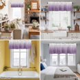 thumbnail image 5 of Abstract Texture Valance Curtain Classic Purple Gradient Line Window Valances Rod Pocket Short Curtains Window Treatments for Kitchen Bedroom Bathroom Laundry 60" x 18", 5 of 9