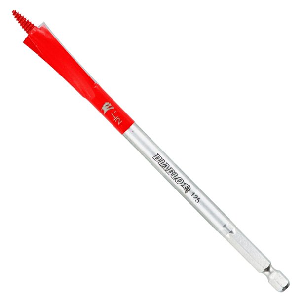 Spade Bit Diablo DSPD4010, 1,3 cm de diámetro, 15 cm de largo, vástago hexagonal
