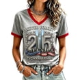 thumbnail image 2 of 9/11 Memorial Never Forget Shirt Womens 9/11 Shirt V Neck Short Sleeve 911 Patriotic T-Shirts | 9/11 Shirts Faith Hope Courage for Women,September 11 Remembrance Events, 2 of 4