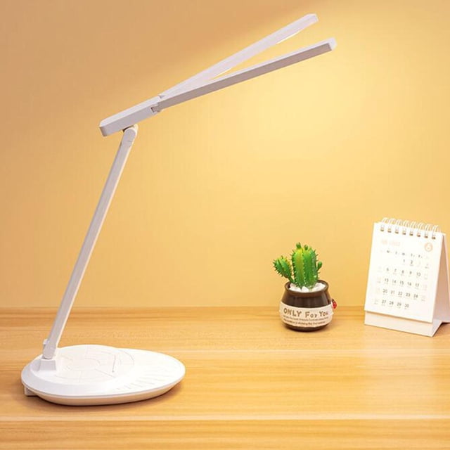 Lámpara de escritorio doble, lámparas de dobles para el cuidado , luz de lectura, lámpara con atenuación para el hogar, oficina, el , cargar Colco Luz de escritorio para el hogar