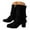 Black, variant on Cowboy Boots Women Pointy Toe Women's Fringe Western Boots Cowgirl Boots Mid Calf Boots with Tassel Black,Size 6.5