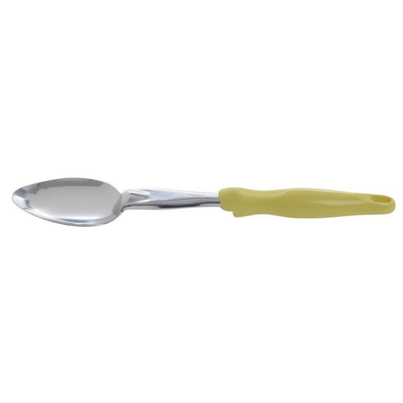 Vollrath 6414050 S/S Solid Spoon with Yellow Ergo Grip Handle