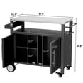 thumbnail image 4 of 37.9" Outdoor Grill Cart with Storage, Patio Kitchen Island with Stainless Steel Top, Spice Rack, Waterproof Outdoor Grill Table for Outside BBQ Pizza Prep, 4 of 8