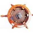 thumbnail image 7 of Nagina International 13" Nautical Ship Wheel with Porthole Flag Style Clock Fitted - Pirate Home Decorative Wall Hanging, 7 of 7