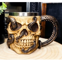 Ebros Shipwrecked Skeleton With Octopus Drinking Mug Beverage Drinkware
