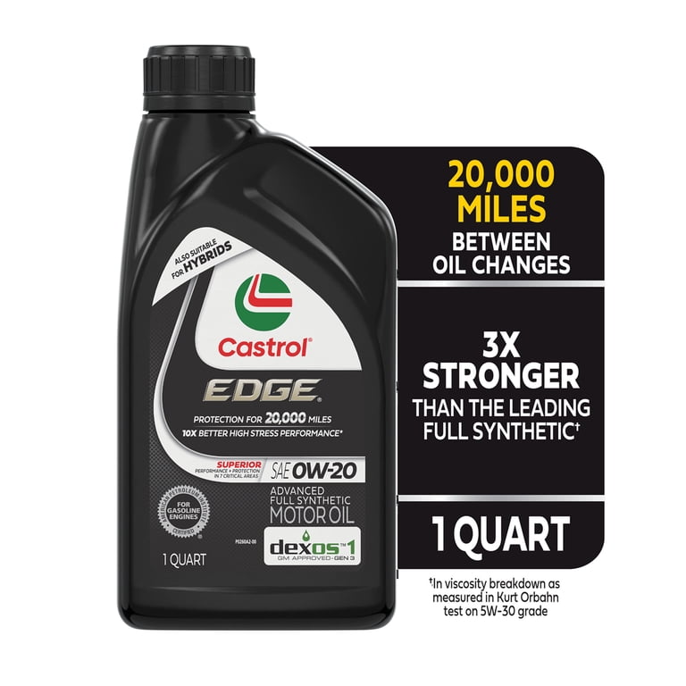 Castrol EDGE 0W-20 Advanced Full Synthetic Motor Oil, 1 Quart