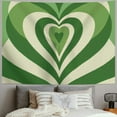 thumbnail image 2 of BCIIG Retro Sage Green Heart Tapestry 70S Hippie Style Psychedelic Cute Preppy Banner For Teen Girl Bedroom College Dorm Home Living Room Party Decor, 2 of 6