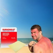 Burnshield معقمة الإسعافات الأولية لخلع الملابس غير العصا للجروح والحرق ، 6-Count