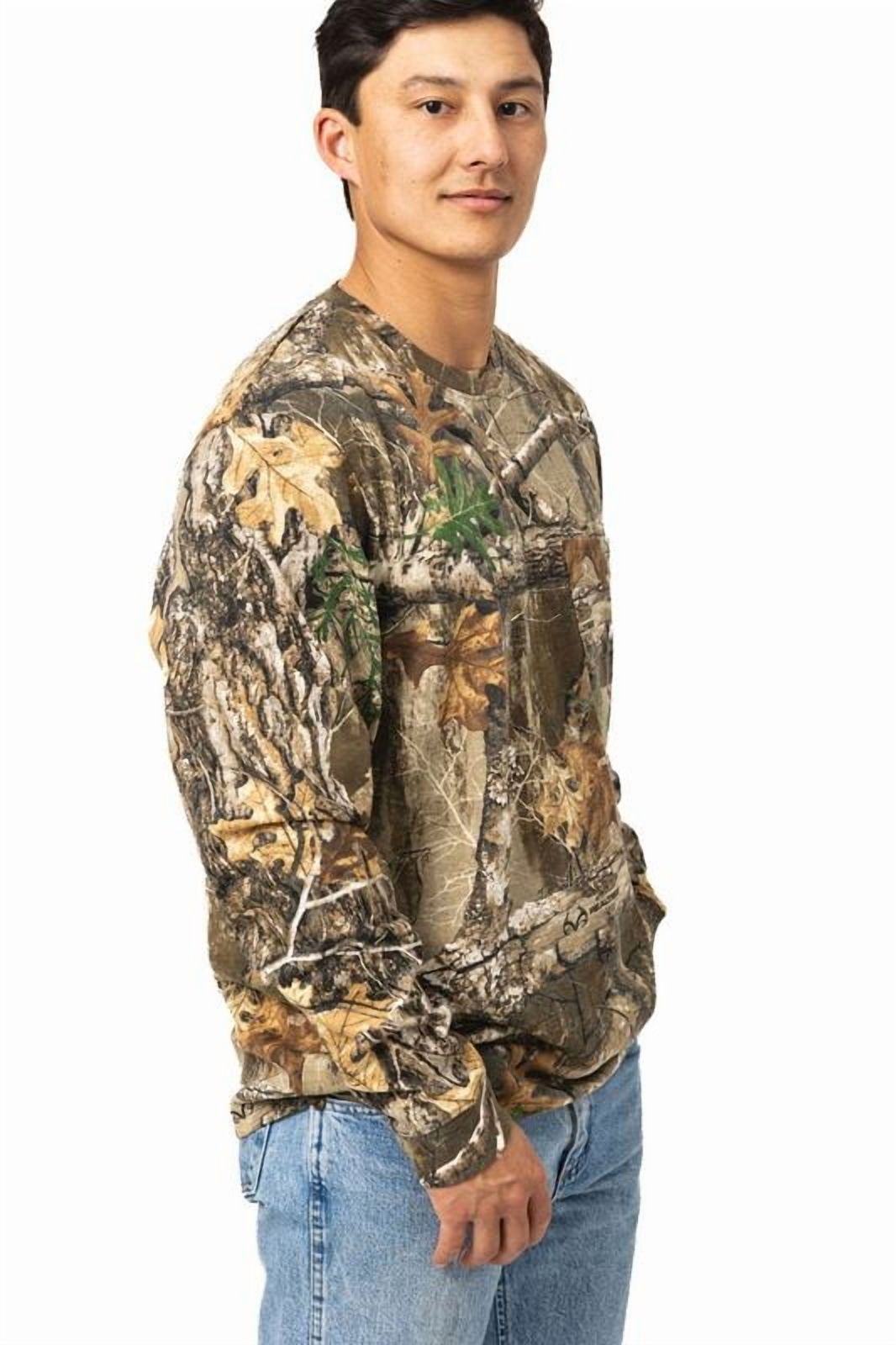 Realtree Men’s Long Sleeve  Hunting Cotton Shirt, APX Camo Pattern, Relaxed Fit, Size S-5X