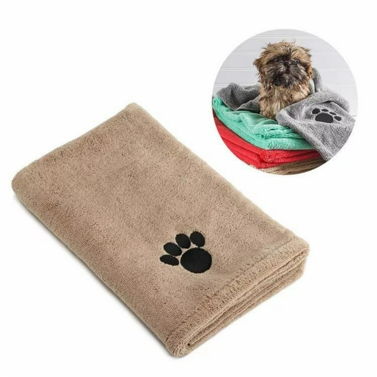 Trianu Dog Towels for Drying 40 x 20 inch Dogs Drying Towel Dog Bath Towel Robe Super Absorbent Quick Drying Soft Microfiber Pet Towel for Dogs and