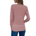 thumbnail image 3 of SAYOO Cárdigan de punto para mujer, manga larga, cierre de botón, prendas de vestir de otoño sólidas para uso diario informal SAYOO  moda, 3 of 4