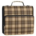 thumbnail image 5 of FORMRS Zipper Binder with Shoulder Strap 2-inch Ring 500 Sheet Capacity File Bag, Khaki Plaid Pattern, 5 of 5