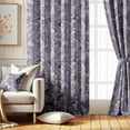 thumbnail image 2 of Vargottam Printed Blackout Curtains - Purple Floral Design, Set of 2 Panels, 42 x 108 Inches - Room Darkening, Thermal Insulated Window/Door Drapes with Grommets, 2 of 9
