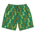 thumbnail image 3 of Uemuo Pineapples1 Pattern Men's Swim Trunks Hawaiian Beach Bathing Suit Swimsuits Beach Quick-Dry Shorts with Pockets-3X-Large, 3 of 9