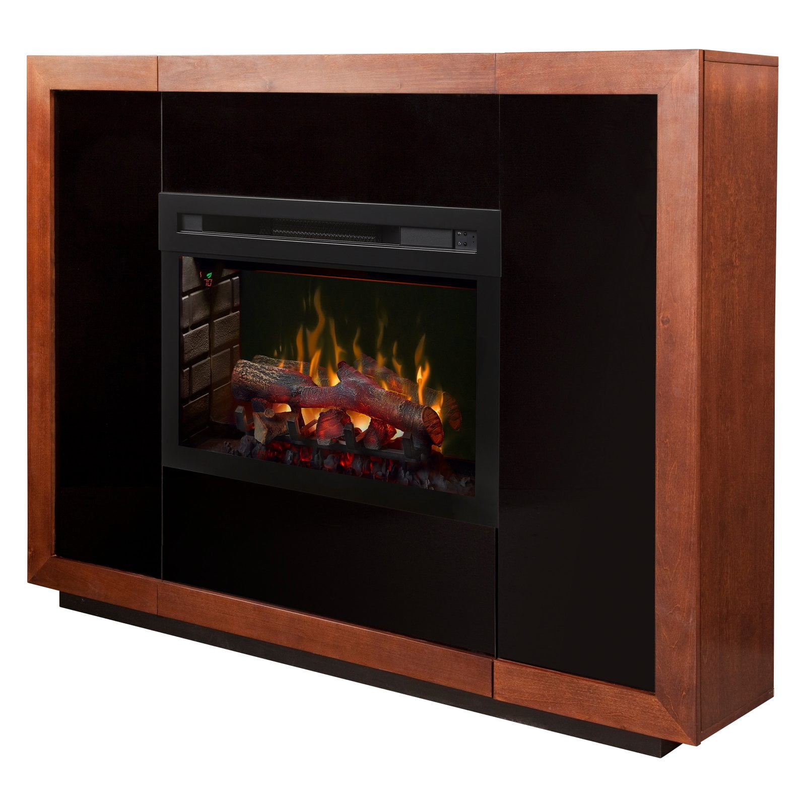 Dimplex Salazar Mantel Electric Fireplace With Logs, Mocha