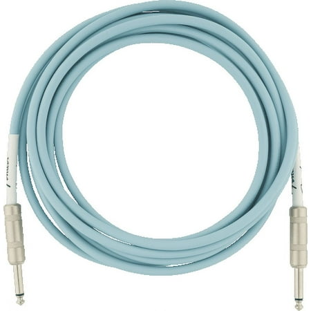 Fender Original Series 10 Ft Daphne Blue Instrument Cable for Guitar, Bass, More