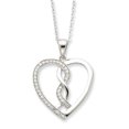 thumbnail image 1 of Collier en Argent Sterling avec Cœurs CZ, 18 Pouces, 1 of 3
