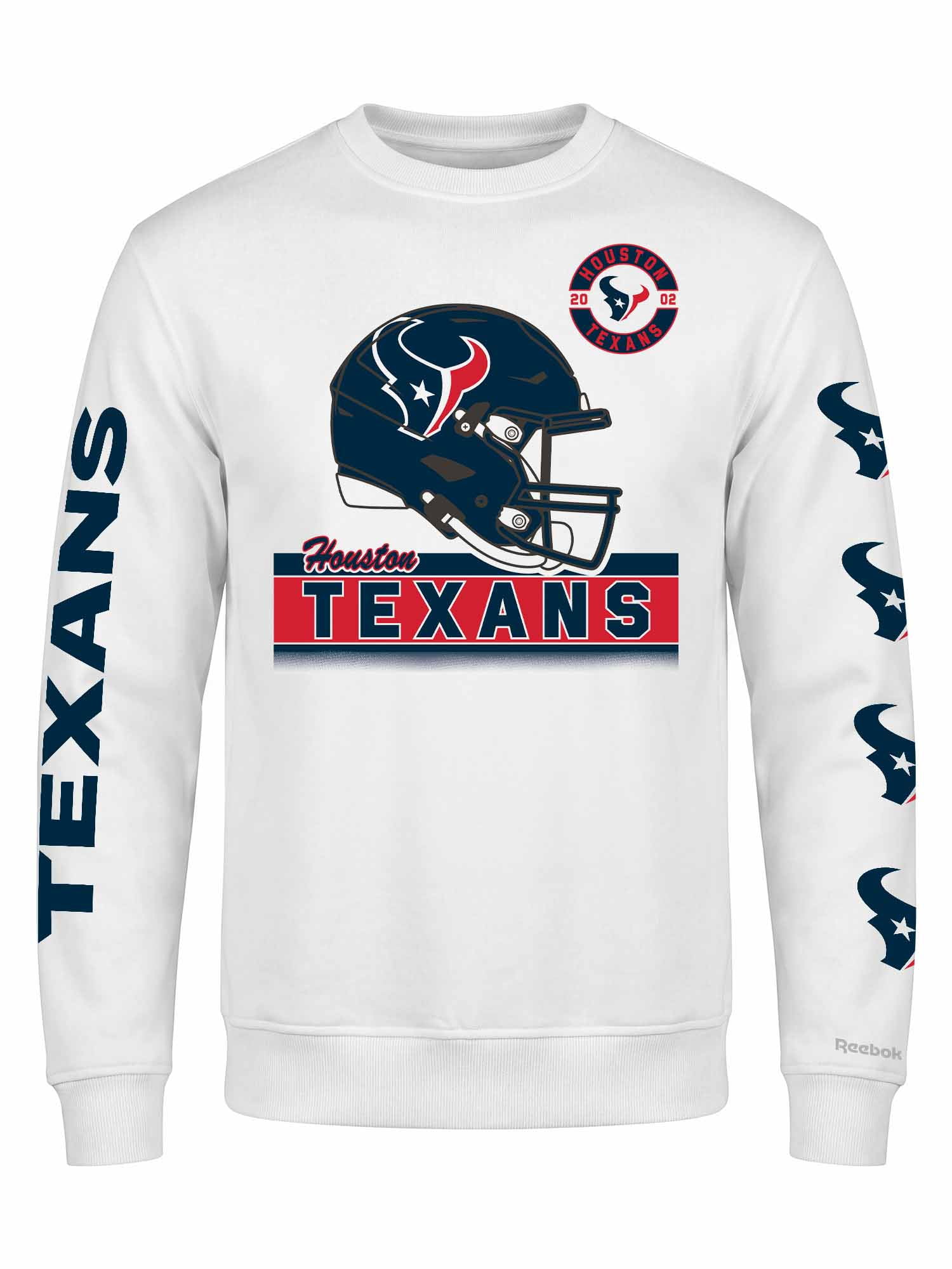 Houston Texans Reebok Mens White Crew Sweatshirt