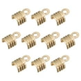 thumbnail image 1 of 200Pack Fold Over Cord Ends, 3.5x6.5mm Terminators Crimp End Tips for Leather Ribbon, Champagne, 1 of 7