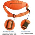 thumbnail image 2 of Riñonera impermeable para hombre y mujer, con cinturón ajustable para correr, hacer senderismo y viajar (naranja), 2 of 5