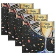 thumbnail image 5 of BZSMCE Satin Native Fab Cotton Dinner Napkin New Year Celebration Clock Fireworks Reusable, 5 of 8
