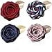 thumbnail image 3 of Men's Handmade Flowers brooch Lapel Pin Flower Boutonniere Set Handmade For Suits Gift 4PCS(A), 3 of 4