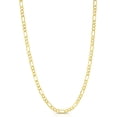 thumbnail image 2 of Floreo 10k Yellow Gold (2.5mm, 3.5mm, 4.5mm, 5.5mm, 7mm, 8.5mm, 9.5mm) Hollow Figaro Link Chain Necklace, 2 of 5