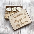 thumbnail image 3 of Caja de regalo de madera con forma de corazón personalizada, tesoro de la amistad único para mejores amigos, 3 of 8