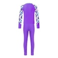 thumbnail image 6 of Haitryli Kids Girls 2 Piece Swimsuit UPF 50+ Long Sleeve Rash Guard Swim Shirt with Leggings Swimwear Beachwear Purple 10, 6 of 7