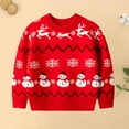 thumbnail image 4 of Uxgjfwu Boys Girls Sweater Long Sleeve Knitwear Kids Christmas Pattern Sweater Crewneck Pullover Sweater for Children, 4 of 5