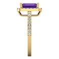 thumbnail image 3 of Clara Pucci 14K Yellow Gold 1.86ct Amethyst Halo Ring for Women, 3 of 8