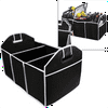 Car Trunk Organizer Cargo Organizer Folding Caddy Storage Collapse Bag Bin for Car Truck SUV 3 Section Collapsible Storage Box