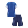 thumbnail image 2 of Fldy Boys Soccer Jersey Football Training Uniform Short Sleeve T-Shirts and Shorts Outfits Royal Blue XXS, 2 of 7