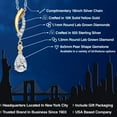 thumbnail image 2 of Gem Stone King 925 Silver and 10K Yellow Gold Lab Grown Diamond Pendant Necklace for Women | 0.74 Cttw | Pear Shape 8X5MM | DEF Color | VVS-VS Clarity | With 18 inch Chain, 2 of 6