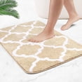 thumbnail image 1 of LLC Light Brown Beige Non-Slip Bath Mat - Luxuriously Fluffy Microfiber Material, Extra-Long 40 x 60 Inches, 1 of 5