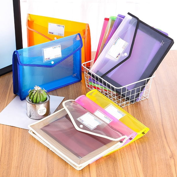 Organizador de cartón de plástico para carpetas | Portaarchivos para clips de escritura engrosados, almacenamiento duradero de documentos clasificados, opciones multicolor, 33x25x6cm Material de