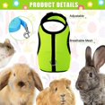 thumbnail image 4 of Small Pet Rabbit Harness And Leash Set Two-legged Chest Strap Outdoor Traction Rope Leash Clothes for Chinchilla Dutch Guinea Pig Breathable Mesh, 4 of 11