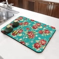 thumbnail image 4 of Coffee Bar Mat Accessories for Countertop Pioneer Flower Absorbent Hide Stain Rubber Backed Dish Drying Mats for Kitchen Counter Draining Pad Decor Gift Fit Under Coffee Maker (16x24in), 4 of 5