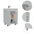 thumbnail image 3 of Montana 2-Piece Bathroom Set with Bathroom Vanity and Linen Cabinet , White, 3 of 3