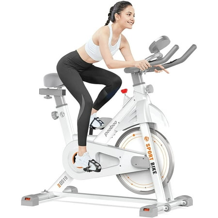 Pooboo Exercise Bike Stationary Belt Drive Indoor Cycling Bikes for Home Cardio Workout Training 380lb