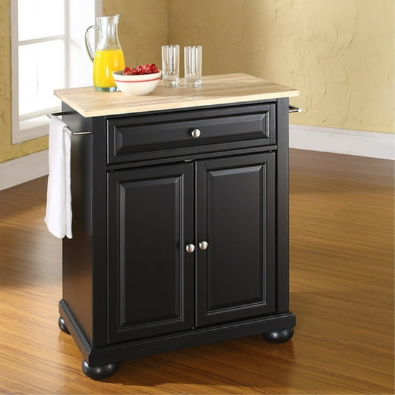 Sturdy Solid Hardwood Kitchen Island with Storage - Elegant, Durable, and Functional - Perfect Addition to Your Kitchen