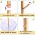 thumbnail image 4 of Perchero No Empotrado Dorado, Percha Dorada con Base de Mármol, Perchero de Metal Moderno, Perchas de Aterrizaje Doradas para Chaquetas y Sombreros y Bolso, Perchero de Entrada con 8 Ganchos, 4 of 4