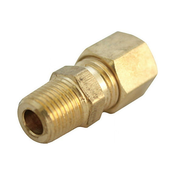 JMF 4503371 0.5 Comp x 0.75 in. MPT Yellow Brass 400 PSI Compression Connector