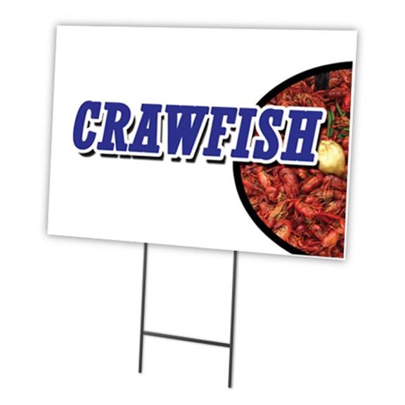 SignMission C-1216-DS-Crawfish 12 x 16 in. Crawfish Yard Sign & Stake