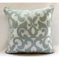 thumbnail image 5 of The HomeCentric Throw Pillow Covers Pack of 2 22x22 inch (55x55 cm) Pillow Covers Blue Throw Pillow Covers Grey Damask Pillows Cover Jacquard Weave Square Pillow Covers Floral - Forever Damask, 5 of 5