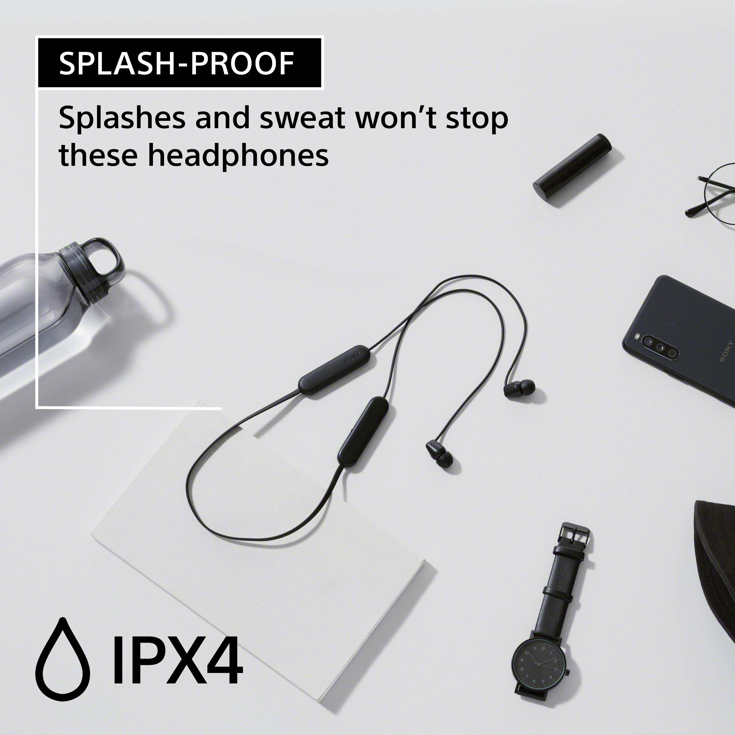 Sony WI-C100 Wireless In-Ear Bluetooth Headphones Black photo 5