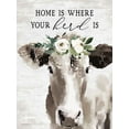 thumbnail image 2 of lettered And lined 25x32 Gold Ornate Wood Framed with Double Matting Museum Art Print Titled - Home is Where Your Herd Is, 2 of 4