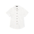 thumbnail image 6 of Fantaslook Womens Button Down Shirts Cotton Linen Short Sleeve Shirt Lapel Work Blouses Casual Summer Tops with Double Pockets, 6 of 11